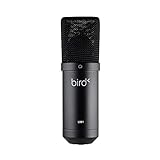 Bird UM1 Schwarz - USB-Kondensatormikrofon mit Nierencharakteristik für PC und Mac für Broadcasting und Streaming-Aufnahmen, Podcasting, Konferenzen, Home Studio, Voice-Over