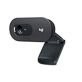 Logitech C505 HD Webcam, 720p externe USB Kamera für den Computer-Bildschirm mit Langstreckenmikrofon, Kompatibel mit PC und Mac - Schwarz