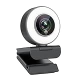 Webcam für Game-Streaming 1080p/eingebauter Einstellbarer Ringlicht/Autofokus (AF) Streamer Webcam für Xbox-Gamer, Facebook und YouTube Streamer