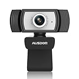 AUSDOM 1080P Webcam mit Mikrofon für Computer, AW33 FHD Stream Webcams USB-Webkameras für PC Laptop, Teams Zoom Meeting, Video Streaming, Home-Schooling, Onlineunterricht,YouTube, Skype