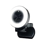Razer Kiyo - Streaming-Kamera mit Ring-Beleuchtung (USB Webcam, HD-Video 720p, 60 FPS, kompatibel mit Open Broadcaster Sofware, Xsplit, Autofokus, Kamera-Clip, Stativ-Anschluss)