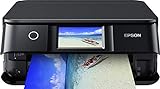 Epson Expression Photo XP-8600 3-in-1 Tintenstrahl-Multifunktionsgerät Drucker (Scanner, Kopierer, WLAN, Duplex, 10,9 cm Touchscreen, Einzelpatronen, 6 Farben, DIN A4) schwarz