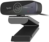 Spedal 1080P 60fps Webcam mit Stereo-Mikrofone, Autofokus Streaming Webcam, Computer Laptop Kamera für OBS Xbox Zoom Skype, kompatibel für Mac OS Windows 10/8/7[Software bereitstellen]