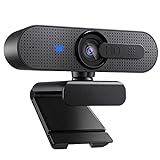 Webcam für PC, MAC, Laptop, Privacy Shutter und Dual-Mikrofon für Skype,schwarz (500 Stück)