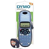 Dymo LetraTag LT-100H Beschriftungsgerät Handgerät | Tragbares Etikettendrucker mit ABC Tastatur | blau | Ideal fürs Büro oder zu Hause