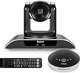 Tenveo VHD3U+A2000B | Videokonferenz Set mit 3X Optischer Zoom Konferenzkamera und Bluetooth Mikrofon, Weitwinkel 1080p HD PTZ Webcam für Live Streaming, Skype/Zoom Videokonferenzen