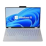 Grefic Slim Business Laptop Notebook Netbook | 15.6 Zoll Full HD WideView Display | Intel Celeron N5105 | 16GB RAM | 512GB SSD NVMe Speicher | Intel UHD Grafik | Windows 11 Pro | Silber