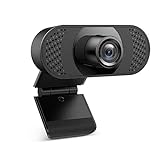Webcam mit Mikrofon, Ehome Webcam 1080P für Laptop, Desktop, USB 2.0 Plug & Play, Webcam pc,Automatischer Lichtkorrektur für Live-Streaming, Videoanrufe, Online-Unterricht, Konferenz, Spielen