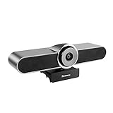 Tenveo VA200pro(Grau) | Webcam mit Mikrofon und Lautsprecher, Konferenzkamera 1080p HD 124-Grad Weitwinkel für Skype/Zoom Videokonferenzen und YouTube/Twitch/OBS Live Streaming