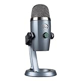Blue Microphones Yeti Nano Premium USB-Kondensatormikrofon, Mit Blue VO!CE Vocal Effekten, Kompakte Maße, Latenzfrei, Für Gaming, Streaming und Podcasting auf PC und Mac - Grau